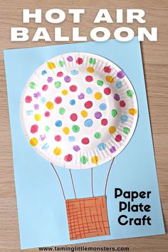 paper plate hot air balloon craft for kids