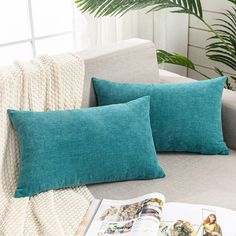 PRICES MAY VARY. Chenille ⭐【ORDER ONLY THROW PILLOW COVERS】: Including 2 or 4 pillow covers without inserts.12"x20"、16"x16"、18"x18"、20"x20" 、22"x22"inch, Please allow 1-2cm deviation because of manual cutting and measurement. Color may be different in different light or on different screen. ⭐【MATERIAL】: Made of Premium Solid Thick Durable Poly Chenille Plush Velvet, super plush and soft. Irresistably comfortable, Comfortable, Velvety & Superoft Touch, Grade A, High Class, Both Sides Same. skin-f Lumbar Support Pillow, Chenille Throw Pillows, Couch Cushion Covers, Couch Cushion, Decorative Lumbar Pillows, Garden Pillows, Soft Pillow, Couch Cushions, Velvet Throw