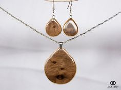 Thank you for checking out Jack&Lady jewelry! Our jewelry sets for women are handmade from sustainable wood, sourced from around the world. We use veneers to make the necklace and earrings durable. Minimalistic style with very unique wood, every jewelry sets we made is rare, lightweight have a beautiful finish, and is hypoallergenic. Each wooden pendant and earrings are made only with hands, love, and care. ♥ Why you'll love it ♥ ❯ Handmade with love and care, no power tools used. ❯ All our Natural Colored Jewelry Set With Matching Earrings For Gifts, Natural Wood Jewelry With Variations For Gift, Natural Wood Jewelry With Natural Variations As Gift, Natural Wood Jewelry With Variations For Gifts, Natural Wood Jewelry With Variations As A Gift, Wooden Jewelry With Matching Earrings As Gift, Wooden Jewelry Set With Matching Earrings As Gift, Natural Wood Pendant Jewelry As Gift, Walnut Wood Jewelry Gift