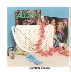 an advertisement for hawaiian dreams featuring a purse and other items from the 1960s's