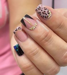 Cheetah Nail Designs, Bridal Nails Designs, Mickey Nails, Diamond Nail Art, Tie Dye Nails, Cute Toe Nails, Cute Nail Art Designs, Studded Nails, Her Nails