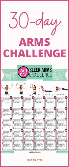 the 30 day arms challenge poster