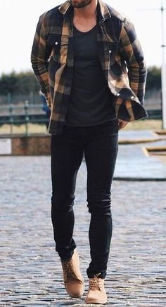 Menswear Outfits, Outfits Quotes, Vans Converse, Mens Casual Outfits Summer, Men Fashion Casual Shirts, Stylish Men Casual, Workout Fashion, Cool Look, Denim Shirts