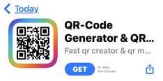 the qr code generator and qr app is displayed in front of a white background