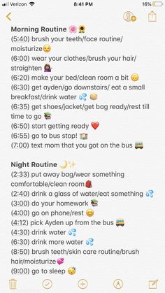 Morning and Night Routines ✨ 8th Grade Tips, 7th Grade Tips, Before School Routine, Straighten My Hair, Girl Morning Routine, Night Before School, School Life Quotes