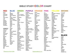 the bible study color chart for children