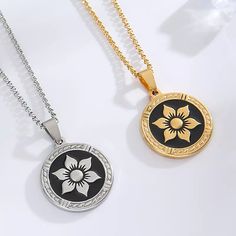 Discover Timeless Elegance: The Petal Harmony Flower Symbol Necklace! Indulge in the beauty of nature with our Petal Harmony Flower Symbol Necklace, a delicate and enchanting piece that captures the essence of blooming flowers. Each petal is meticulously crafted, creating a symbol of grace, growth, and the everlasting beauty found in the simplicity of a flower. Nature-inspired Flower Charm Round Pendant Necklace, Elegant Round Flower Charm Necklace, Spiritual Flower Engraved Necklace, Elegant Birth Flower Medallion Necklaces, Elegant Birth Flower Pendant Necklace, Elegant Medallion Necklace With Flower Charm, Elegant Engraved Flower Necklaces, Elegant Engraved Flower Shape Necklaces, Elegant Birth Flower Necklace Round