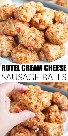 two pictures showing the different types of cheese balls on a white plate with text overlay