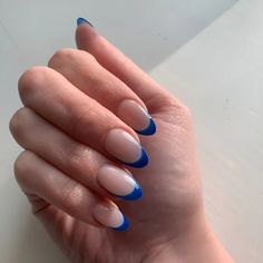 Blue French Tip Nails for Effortless Elegance – DTK Nail Supply Blue French Tip Nail Designs, Blue French Tip Nails, Tip Nail Designs, Blue French Tip, Blue French Tips, French Tip Nail Designs, Nail Tape, Blue Polish, Blue Tips