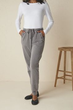 Irresistibly smooth and soft, these vintage-washed, French terry joggers are ankle pants with wear-anytime appeal. | Women's Easy Times Jogger Pants - Black - 1X - Plus Size Knit Denim, Sleepwear & Loungewear, Coldwater Creek, Ankle Pants, Petite Size, Black Media, Jogger Pants, Jeans Shop, Cotton Spandex