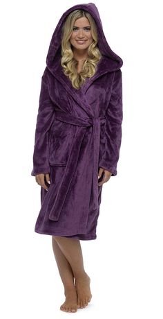 Fleece ultra plush bathrobe for women Robes Men, Bathrobes For Women, Terry Cloth Robe, Womens Bathrobes, Spa Slippers, Bath Wrap, House Coat, Women's Nightgowns