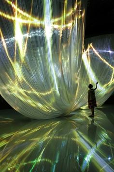 Installation Ideas, Fabric Installation, Wow Art, Art Installation, Yellow Aesthetic, Sculpture Installation, Light Installation