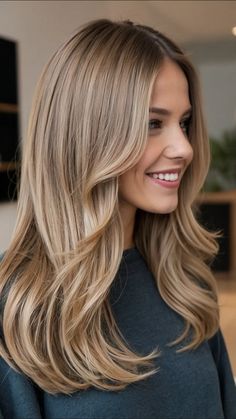 Long and Lovely: 15 Thin Hair Haircuts for Very Fine Hair 37 Very Fine Hair, Straight Haircuts, Bangs Layers, Fine Hair Cuts, Haircut Ideas For Women, Long Fine Hair, Medium Blonde Hair, Autumn Hair, Haircuts Ideas