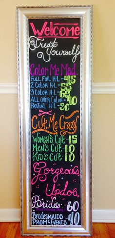 a chalkboard sign with the words welcome to our guests and their date written on it