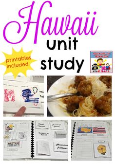 the hawaiian unit study is shown with pictures and instructions for students to learn how to use it