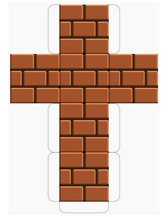 an image of a cross made out of bricks