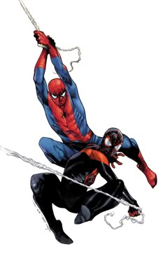 Peter And Miles, Peter Parker And Miles Morales, Spider Man Spider Verse, Spiderman Classic, Spider Man Spider, Miles Morales Spider Man, Spiderman Miles Morales, Spider Man Comic, Spiderman Miles