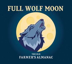 the logo for full wolf moon