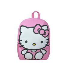 A great backpack for Sanrio fans. Featuring a large Hello Kitty on the front! Contains 2 water bottle holderse and one large zipper for fitting school essentials. Shop Hello Kitty, Plush Backpack, Club Kids, Hello Kitty Pictures, Disney Lilo, School Essentials, Laptop Pocket, Lilo And Stitch, Cuteness Overload