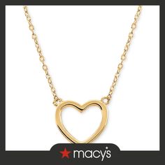 in stock Tarnish Resistant Open Heart Jewelry For Mother's Day, Macy's Heart Necklace For Valentine's Day, Macy's Heart Cut Necklace For Gifts, Macy's Heart Pendant Necklace For Valentine's Day, Heart Shaped Necklace From Macy's For Gift, Heart-shaped Necklace From Macy's For Gifts, Heart-shaped Necklace From Macy's As A Gift, Heart-shaped Macy's Jewelry For Gift, Macy's Heart Pendant Jewelry For Gift