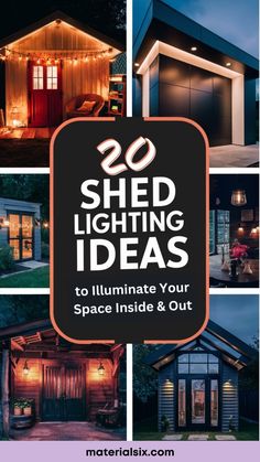 20 shed lighting ideas to illuminate your space inside and out. Shed Lighting Ideas, Shed Lighting, Outside Sheds, Solar Shed Light, Shed Makeover, Shed Office, Solar Mason Jars, Outdoor Storage Solutions, Shed Decor