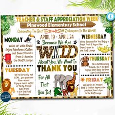 the teacher and staff appreciation week poster