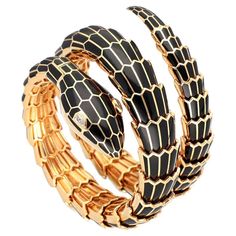 BVLGARI Serpenti Diamond and Enamel Wristwatch Bulgari Serpenti Bracelet, Bvlgari Serpenti Bracelet, Serpenti Watch, Bulgari Bracelet, Snake Jewellery, Bulgari Serpenti, Bvlgari Serpenti, Dragon Princess, Coil Bracelet