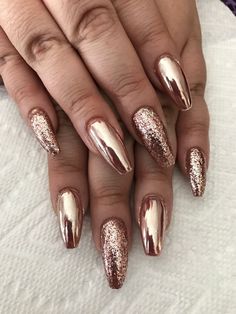 gel nails chrome Growth Tattoos, Rose Gold Nails Glitter, Meaning Tattoos, Tattoos Butterfly, Tattoos Aesthetic, Gold Chrome Nails, Guys Tattoos, Tattoos Black, Tattoos Arm