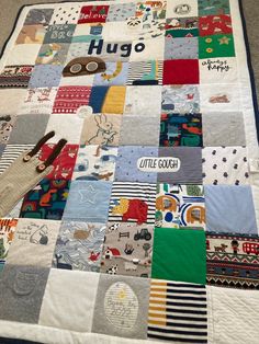 a quilt made to look like a child's bed