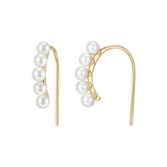 You will love the elegant and unique design of these Sarafina simulated pearl wire earrings. You will love the elegant and unique design of these Sarafina simulated pearl wire earrings.  Length: 14 in. Backings: wire Metal: bronze Plating: 14k gold flash plated Finish: polished Packaging: pouch Nickel free Glass accents Size: One Size. Color: White. Gender: unisex. Age Group: adult. Packaging Pouch, Wire Earrings, Gender Female, Jewelry Earrings Dangle, Unique Design, Age Group, Gold Tones, Pearl Earrings, Flash