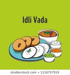 an image of idli vada on a plate