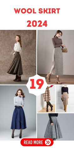 Wool Skirt Outfit Winter, Wool Skirt Outfit, Midi Skirt Outfit Ideas, Skirt Outfit Winter, Long Wool Skirt, Skirt Outfit Fall