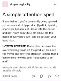 Attention Spell, Witchcraft Love Spells, Easy Love Spells, Magia Das Ervas, Spiritual Journals, Magic Spell Book, Witch Spirituality