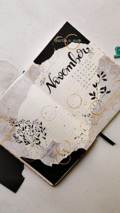 an open notebook with some writing on it