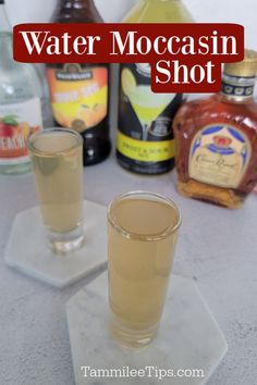 Water Moccasin Drink, Water Moccasin Shot Recipe, Peach Schnapps Shots, Whiskey Shots Recipes, Easy Shots To Make In Bulk, Shots With Triple Sec, Peach Schnapps Drinks Recipes, Summer Shots Recipes, Whiskey Shooters