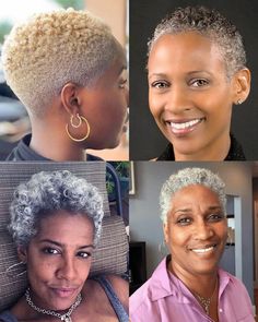 Older Black Women Hairstyles Over 50, Hairstyles For Seniors, Short Hair Styles African American, Cabello Afro Natural, Short Curly Hairstyles For Women, Grey Hair Over 50, Hairstyle For Chubby Face, Twisted Hair