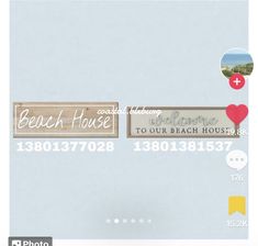 the beach house sign has been altered to look like it's in real life