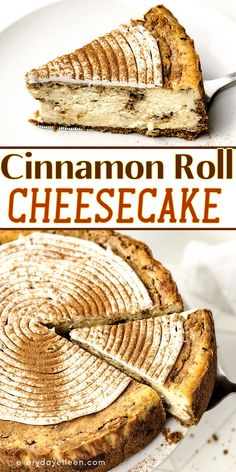 Cinnamon Roll Cheesecake is the perfect dessert for cinnamon roll fans. A graham cracker crust with a light and silky cinnamon cream cheese filling. The cheesecake is topped with a cream cheese topping with a hint of cinnamon for a decadent dessert that will wow the crowd.