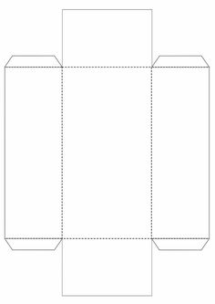 an open box with the side cut out to look like it is in a rectangle shape