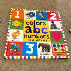 a children's book with numbers and pictures on it