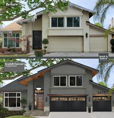 before and after pictures of a house