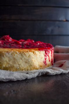 a close up of a cake on a plate