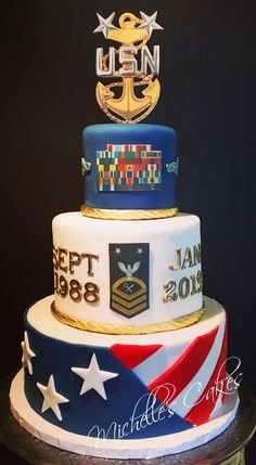 Navy Retirement Decorations, Us Navy Retirement Cake, Us Navy Cake Ideas, Army Retirement Ceremony, Navy Chief Retirement Cakes, Us Navy Retirement Party Ideas, Coast Guard Retirement Party Ideas, Navy Retirement Cakes, Us Navy Cake