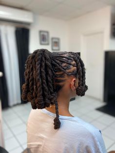 Long Dread Hairstyles Black Women, Updo Dreads Black Women Locs Styles, Female Loc Styles Two Strand Twist, Rass Hairstyles, Lock Hairstyles Locs Dreadlocks, Long Loc Hairstyles For Women, Loc Low Bun Styles, Female Dreadlocks Styles Long, Loc Ponytail With Swoop