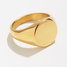 Oval Signet Ring Everyday Gold Round Signet Ring, Heirloom Style Gold Oval Dome Ring, Heirloom Oval Ring For Everyday, Everyday Heirloom Oval Rings, Gold Domed Signet Ring For Everyday, Gold Oval Dome Ring Stamped 14k, Modern Gold Oval Signet Ring, Oval Gold Dome Ring Stamped 14k, Modern Domed Signet Ring For Gift