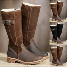 Mid High Boots, Patchwork Boots, Calf High Boots, Leather Snow Boots, Rider Boots, Popular Boots, Classic Style Women, Snow Shoes, Martin Boots