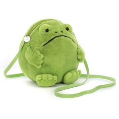 Jellycat Ricky Rain Frog Bag
Never be without beloved Ricky Rain Frog Bag from Jellycat! This stylish plush bag is sure to add a pop of colour to any outfit. It is perfect for keeping your belongings safe with the zip fastening and secure strap.
This adorable green grumpy frog has a stitched frown and black beady eyes! With soft arms and legs that stick out from his rotund body. This item makes the perfect birthday or Christmas gift for anyone looking for a new fluffy friend.
Care Instructions
Jellycat themselves give specific care instructions for all their products: Lots of love.
How can you resist??
Tested to and passes the European Safety Standard for toys: EN71 parts 1, 2 & 3 for all ages.
Recommended for 3 years + due to long strap.
Made from 100% polyester.
For specific care and cle Ricky Rain Frog, Frog Bag, Rain Frog, Plush Bags, Zip Purse, Girls Bags, Online Bags, Bright Green, Soft Toy