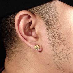 Gold Nugget Earrings, Yellow Diamond Earring, Nugget Earrings, Gold Earrings For Men, Clean Gold Jewelry, Expensive Jewelry Luxury, Gold Nugget, Expensive Jewelry, Gold Accessories