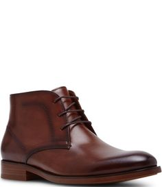 From Steve Madden&#x2C; the Men's Millsen Lace-Up Leather Boots feature:Hand-burnished leather upperLace-up closure for secure fitFabric lined with breathable microfiber sockRubber outsoleImported. Madden Boots, Steve Madden Boots, Hell Yeah, Mens Shoes Boots, The Men, Dillard's, Dress With Boots, Boots Men, Leather Boots