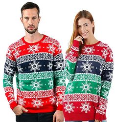 uideazone Women Men Ugly Christmas Sweater Snowflakes Print Long Sleeve Round Neck Sweater | Christmas sweaters couple | Christmas sweaters for man | Christmas sweaters for women | Christmas sweaters cute | Christmas sweaters Christmas sweaters for family | Christmas sweaters for kids Cheap Ugly Christmas Sweater, Couples Christmas Sweaters, Ugly Christmas Jumpers, Mens Ugly Christmas Sweater, Cute Christmas Sweater, Ugly Christmas Sweater Women, Kids Christmas Sweaters